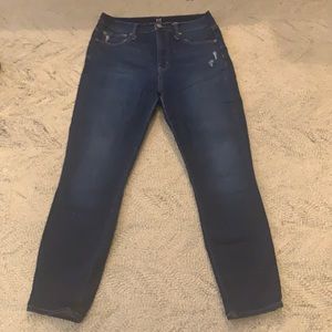 Gap high rise true skinny dark wash jean euc